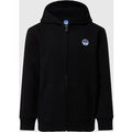 North Sails - Felpa hoodie con zip e logo applicatoNorth SailsBlack12