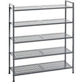 Atmore Metal Shoe Rack With 5 Shelves In Anthracite