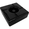 Windproof Square Melamine Ashtray Black (Case of 12)