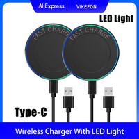 Portable Mini Desktop Wireless Charger Stand Pad For iPhone 17 16 15 14 13 12 Pro Max Samsung S25 Xiaomi Fast Charging Station