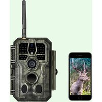 Caméra de Chasse WiFi Bluetooth, 64MP HD 1296P et Vision Nocturne,0.1S Temps de Déclenchement,No Glow LED Infrarouge et IP66 Étanche|A280W Vert