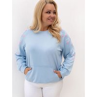 Plus size sweatshirt model 228059 Relevance - ONE-SIZE-FITS-ALL - Blue