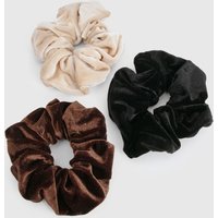 Large Velvet Scrunchies 3 Pack, Multi