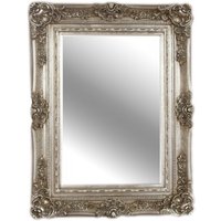 Casa Padrino Barock Wandspiegel Silber Antik-Look HÃ¶he 121 cm, Breite 90 cm - Edel & Prunkvoll