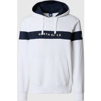 North Sails - Felpa con banda color block e cappuccioNorth SailsWhiteL