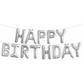 Happy Birthday ballon Zilver (40CM)