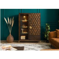 Credenza in legno di Mango 120x40x165 Oliato marrone DIAMOND #217