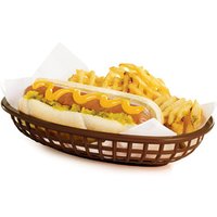 Classic Oval Food Basket Brown 24x15x5cm (Single)
