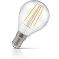 Crompton Golfball LED Light Bulb B15 4.2W (40W Eqv) Dim Warm White Clear Filament Round Small Bayonet