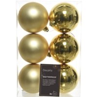Palline di Natale 8 cm infrangibili oro - conf. 6 pz - 848879005