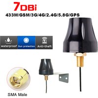 2.4G 5.8G WIFI 4G 433MHz GPS BD GSM GPRS Outdoor Waterproof DTU Cabinet Antenna With Bracket SMA Male Connector High Gain 28DBI