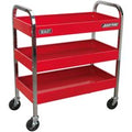 Sealey Heavy Duty 3 Shelf Workshop Trolley Red