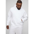 Plus Basic Boxy Over The Head Hoodie, Blanco