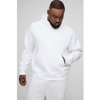 Plus Basic Boxy Over The Head Hoodie, Blanco