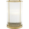 Casa Padrino Kerzenleuchter Antik Messing 23 x H. 37,5 cm - Luxus Wohnzimmer Accessoires