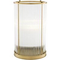 Casa Padrino Kerzenleuchter Antik Messing 23 x H. 37,5 cm - Luxus Wohnzimmer Accessoires