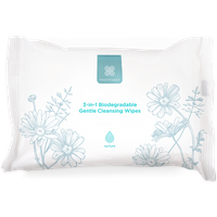 Nurture 3−in−1 Biodegradable Gentle Cleansing Wipes