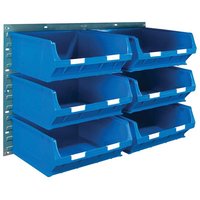 Topstore Wall-Mounted Louvre panel Kit -2 x TP10 Louvre panels & 6 x Blue TC6 Containers