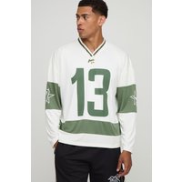 Top Oversize De Malla Estilo Hockey, Cream