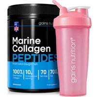 Marine Collagen Peptides Powder | 700g | + 600ml Shaker Pink