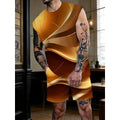 Men's Breathable Mesh Tank Top and Shorts Set Quick Dry Sports Running Activewear US/EU Size