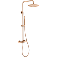 Aqua Elegance – Opbouw Regendoucheset – Geborsteld Brons – Pvd Coating – Vernet Binnenwerk Met Keramische Schijven