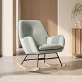 Poltrona da allattamento microfibra menta con base naturale Becca