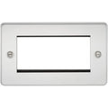KnightsBridge 4G Modular Flat Plate Faceplate - Polished Chrome