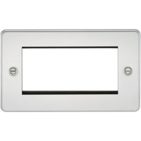 KnightsBridge 4G Modular Flat Plate Faceplate - Polished Chrome