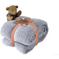 Teddy Bear Fleece Throw Blanket - Ultra-Soft Polyester, Double or King Size, Machine Washable | Wowcher