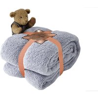 Teddy Bear Fleece Throw Blanket - Ultra-Soft Polyester, Double or King Size, Machine Washable | Wowcher