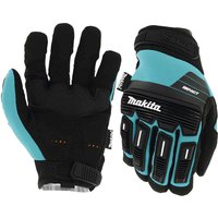 Makita Advanced Impact Demolition Gloves Black / Blue XL Pack of 1