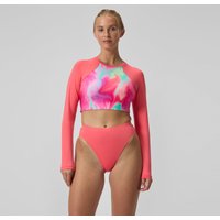 Bas de bikini Femme FLU3NTE Solid taille haute corail