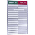 Aan- afwezigheidsbord voor 15 namen