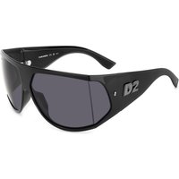 Dsquared2 Herren Dsquared2 D2 0124/S ANS/IR Sonnenbrillen Plastik Schwarz Grau Wraparound Normal