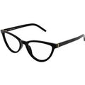 SAINT LAURENT Kvinde SAINT LAURENT SL M138 001 Optiske stel Acetat Sort Transparent Cat Eye