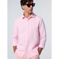 North Sails - Camicia in lino con logo ricamatoNorth SailsFlamingo plumeM