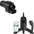 Lectron Tesla Supercharger (NACS) to CCS Adapter with Interlock (500A / 1000V) + Portable Level 1 J1772 EV Charger (WiFi Version) | 120V | 12 Amp | NEMA 5-15 Bundle