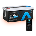 Vatrer 12V 300AH LiFePO4 Lithium RV Battery with Self-Heating