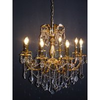 Casa Padrino Barock Kristall Kronleuchter 8-Flammig Gold ModK6 - HÃ¤ngeleuchte LÃ¼ster HÃ¤ngelampe Deckenlampe