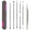 6Pcs Ultra-Precise Pimple Tweezers Set - Pro Acne and Blackhead Removal Tool -for Effective Face Care and Skin Purification