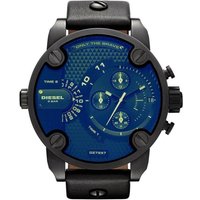 Diesel DZ7257 Bad Ass Chronograph Blue Dial Black Leather Men's Watch