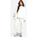 Pantalón Deportivo Oversize Con Botamanga Y Bordado Dsgn Studio, Cream