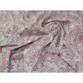 Deadstock 100% Cotton Poplin Fabric Pink & Grey
