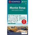 Carta escursionistica n. 88 - Monte Rosa, Valle Anzasca, Valsesia con guida 1:50.000. Ediz. italiana, tedesca e inglese