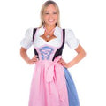 Mini Dirndl blau kariert rosa Borte