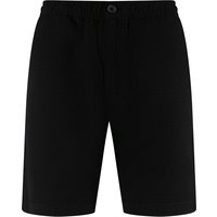 Bay Seersucker Cotton Lightweight Shorts - Black