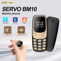 SERVO BM10 Super Mini Mobile Phone Dual SIM Standby Call Recording Magic Voice Bluetooth Dial 2G Small Backup Feature Cellphones