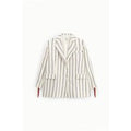 Blazer mit Streifen, Fronttaschen und Schlitzen