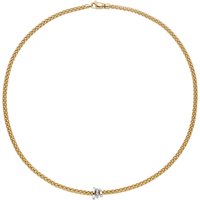 18ct Yellow Gold Flex'it Prima 0.10cttw Diamond Necklace